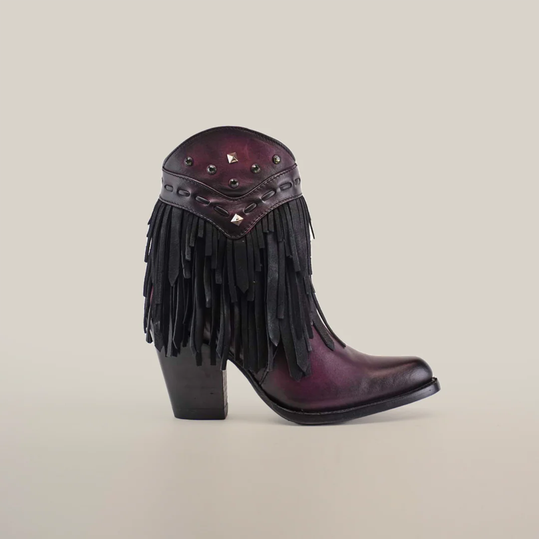 Austin Fringe Bootie Wine - J Toe - Image 4