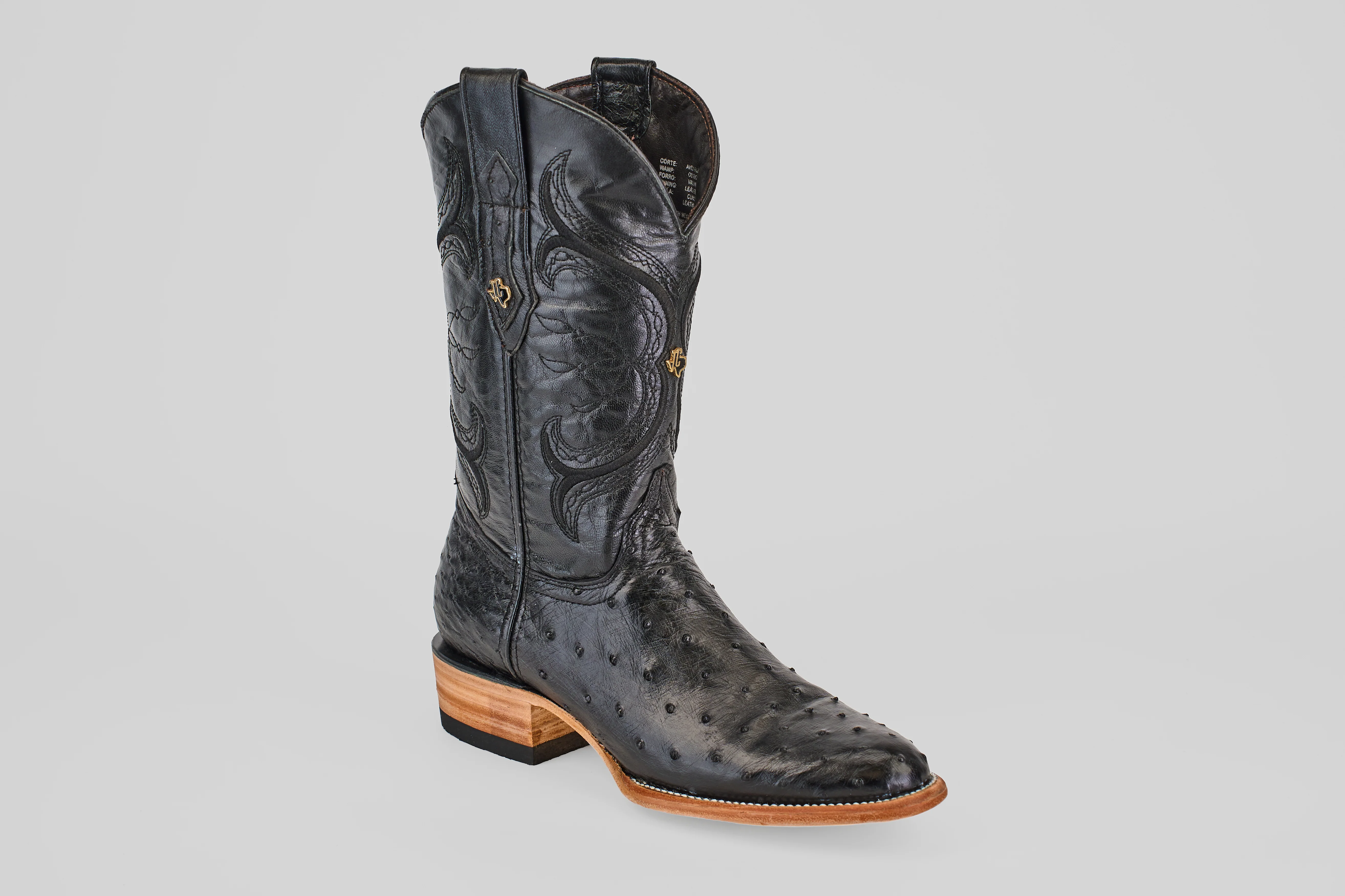 Austin - Black - Roper Toe - Image 2