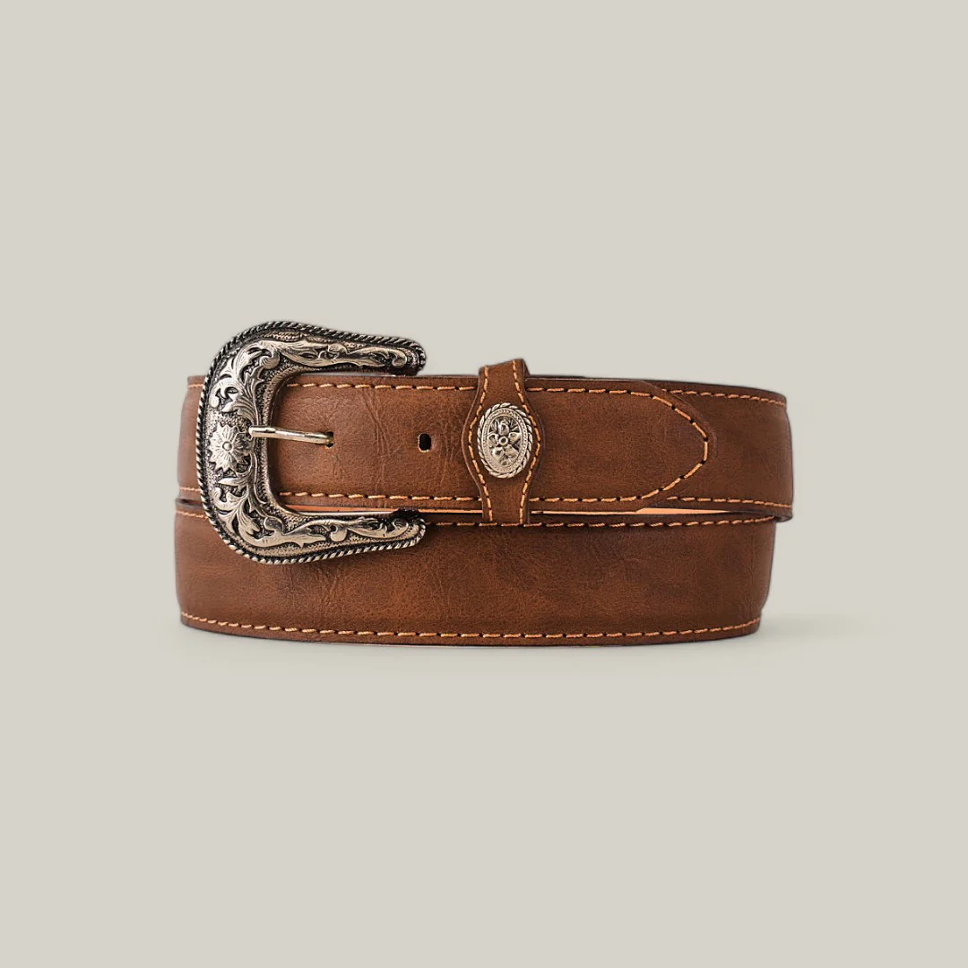 Tan Plain Belt - Rustic Buckle