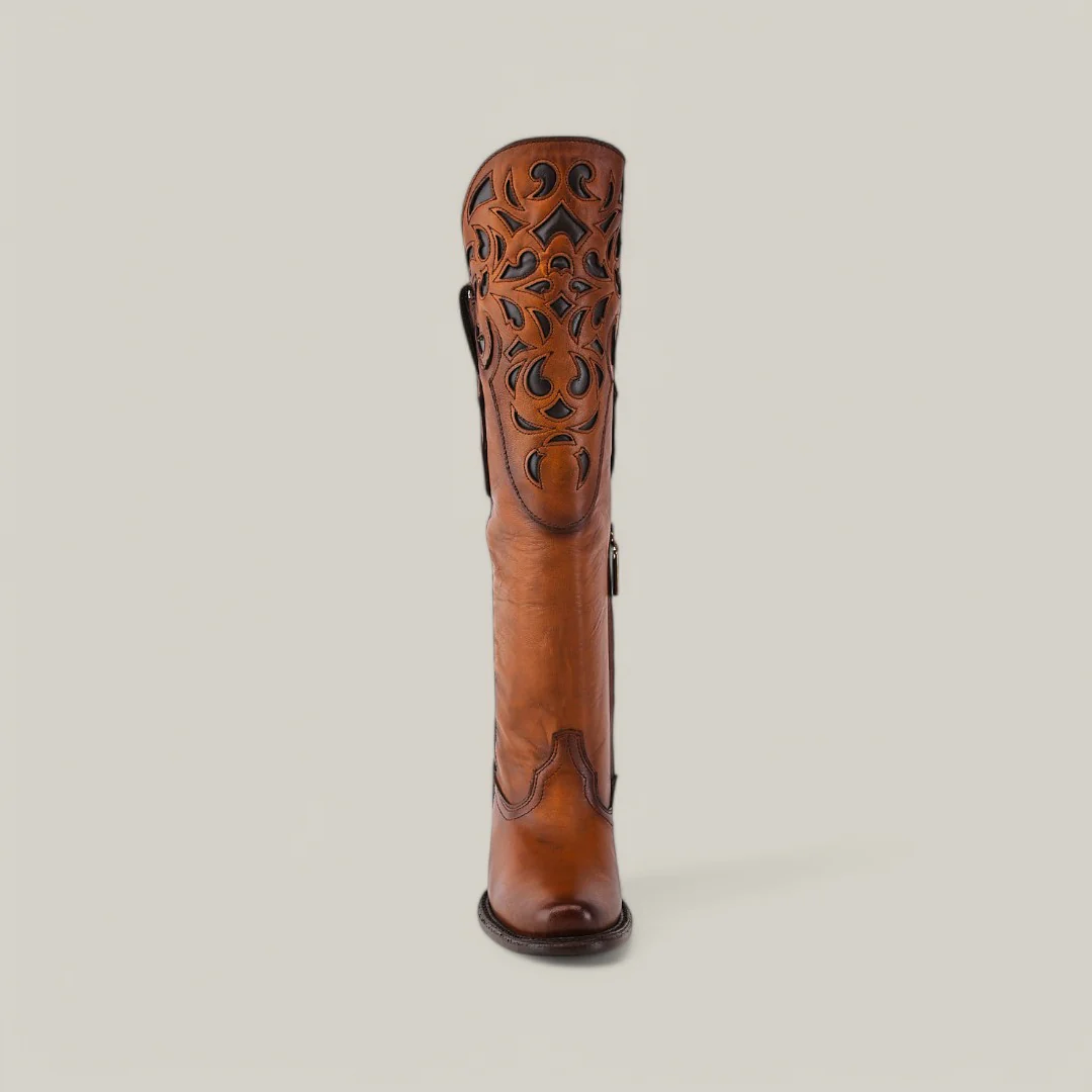 California Tall Shaft Honey - Round Toe - Image 4