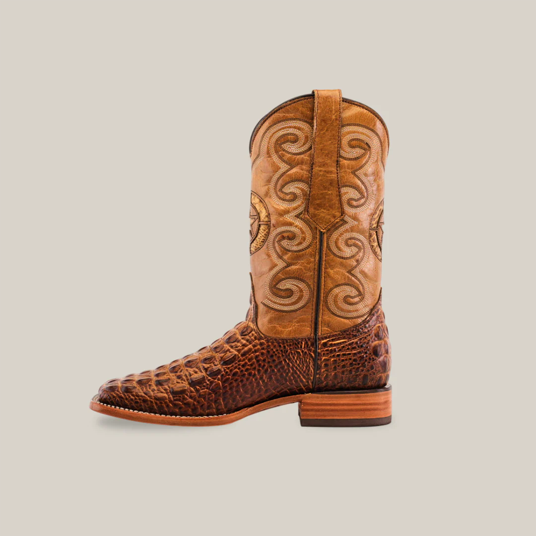 Crocodile HornBack Orix - Embossed Leather - Square Toe (E452) - Image 3
