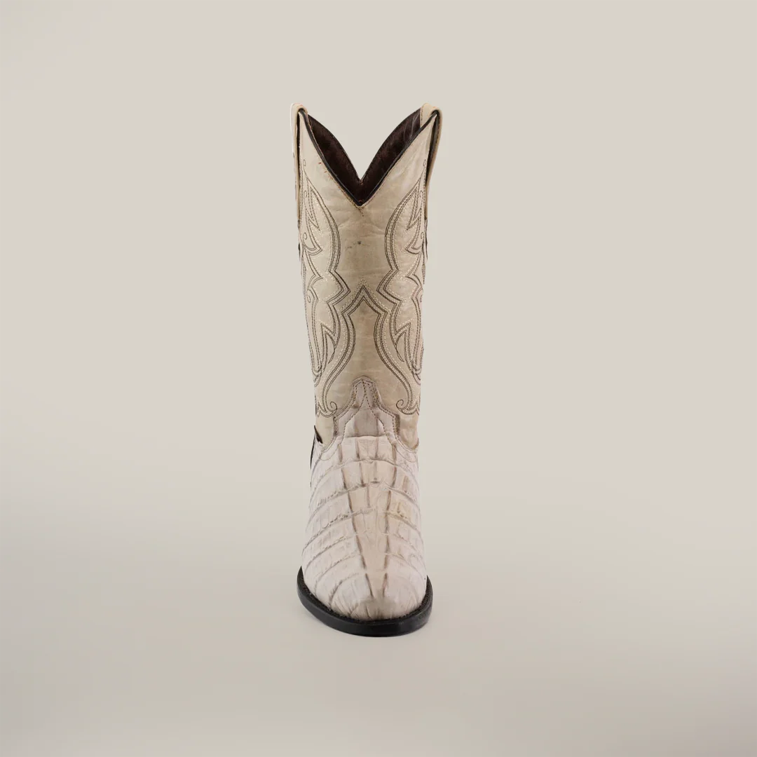 Crocodile Tail Bone - Embossed Leather - Round Toe (E437) - Image 4