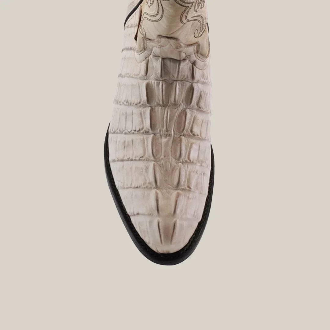 Crocodile Tail Bone - Embossed Leather - Round Toe (E437) - Image 5