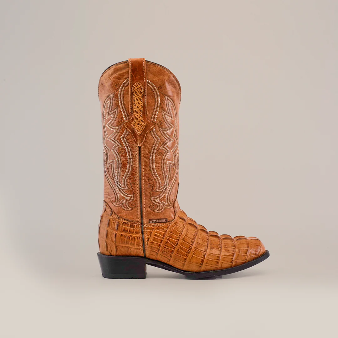 Crocodile Tail Orix - Embossed Leather - Round Toe (E437) - Image 2