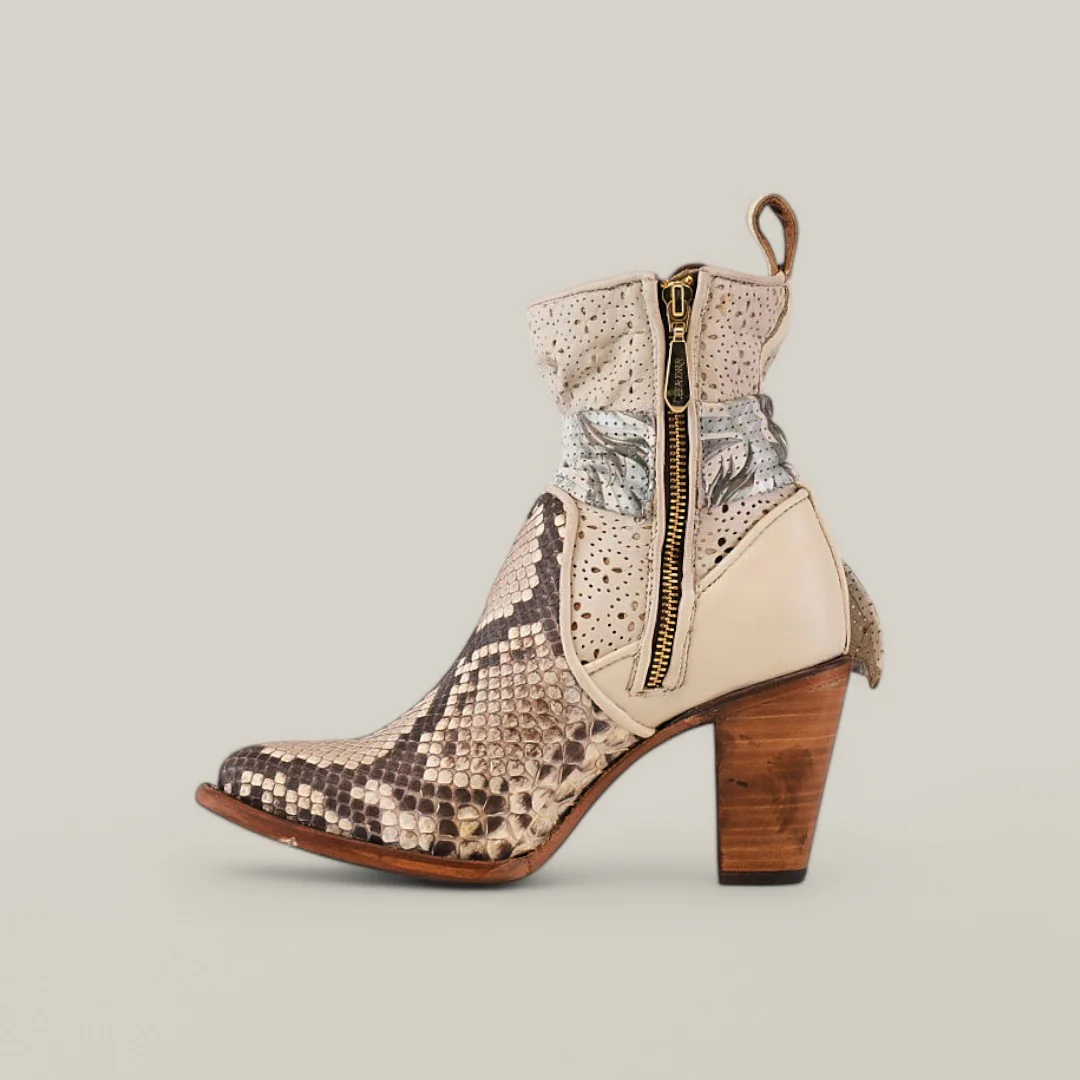 CU570 Plunge Natural Python Zipper & Cut Out - Image 3