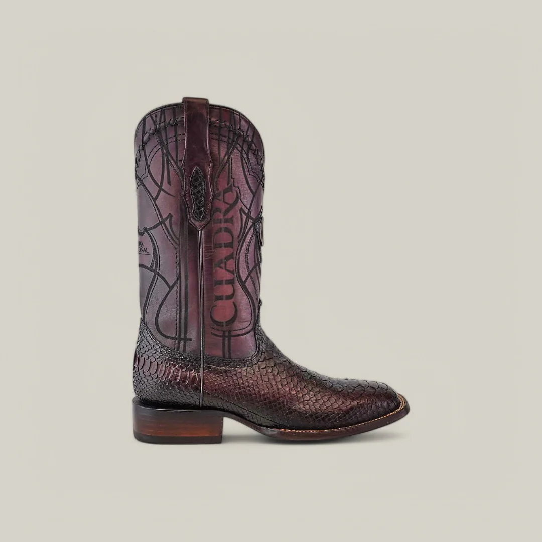 CU746 Lisboa Cherry Python Embroidery & Laser & Woven - Image 2