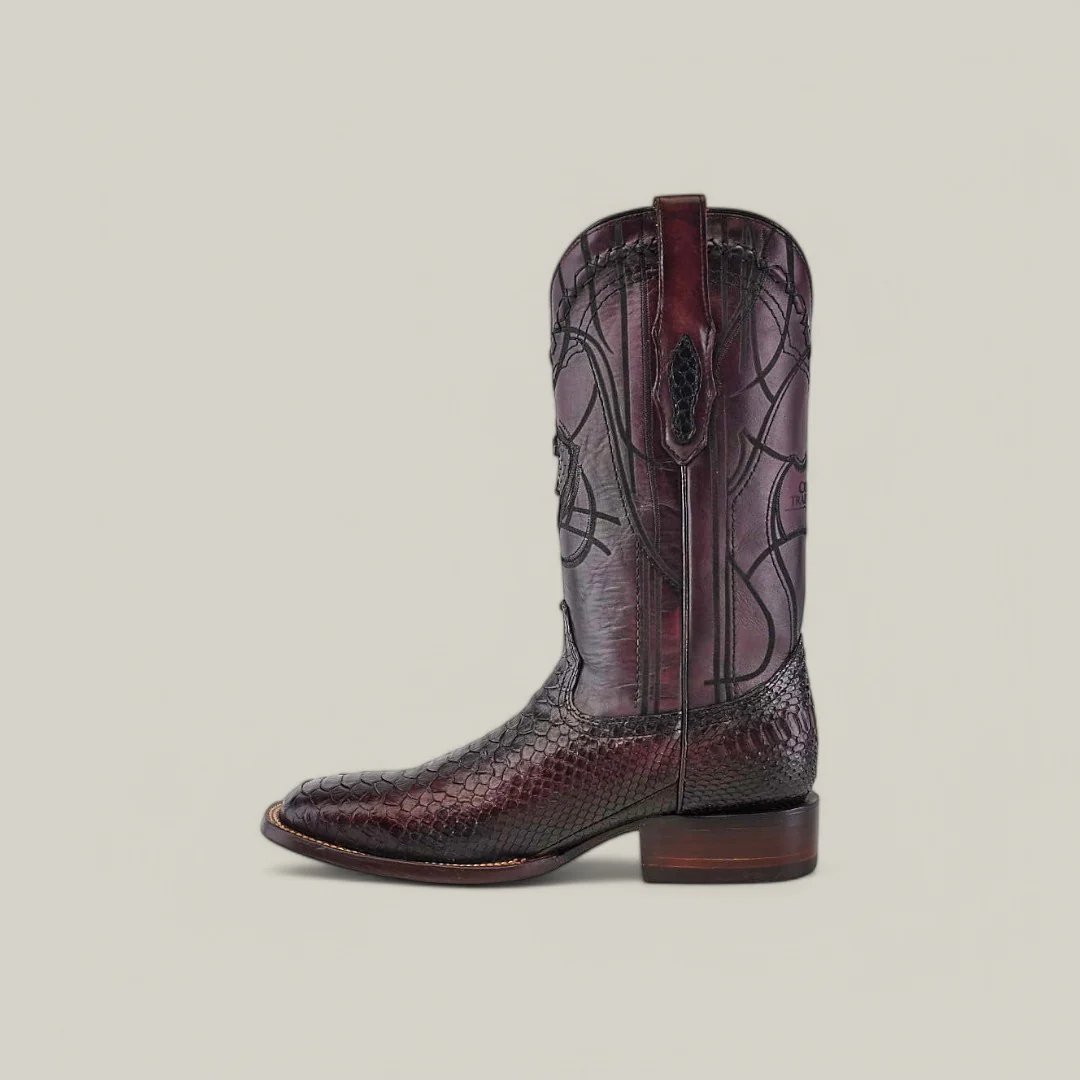 CU746 Lisboa Cherry Python Embroidery & Laser & Woven - Image 3