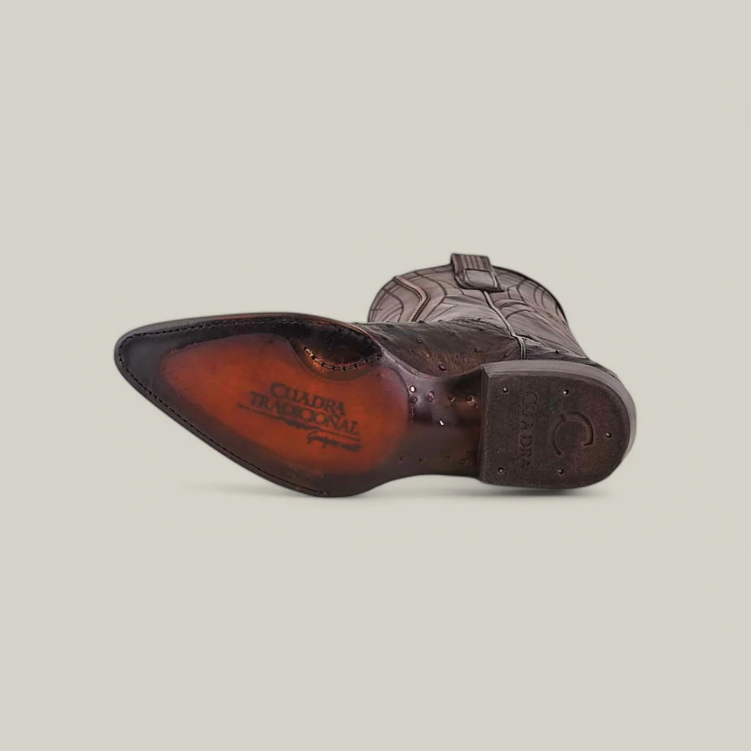 CU807 Black Ostrich Laser & Embroidery - Image 6
