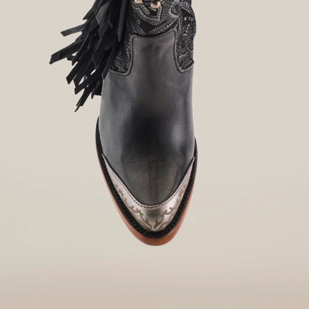 Dallas Fringe Bootie Black - J Toe - Image 5