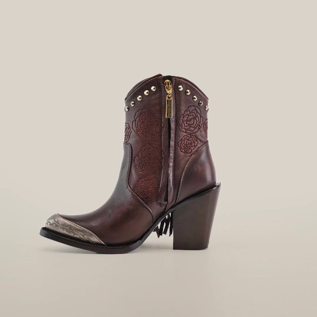 Dallas Fringe Bootie Chocolate J Toe - Image 3