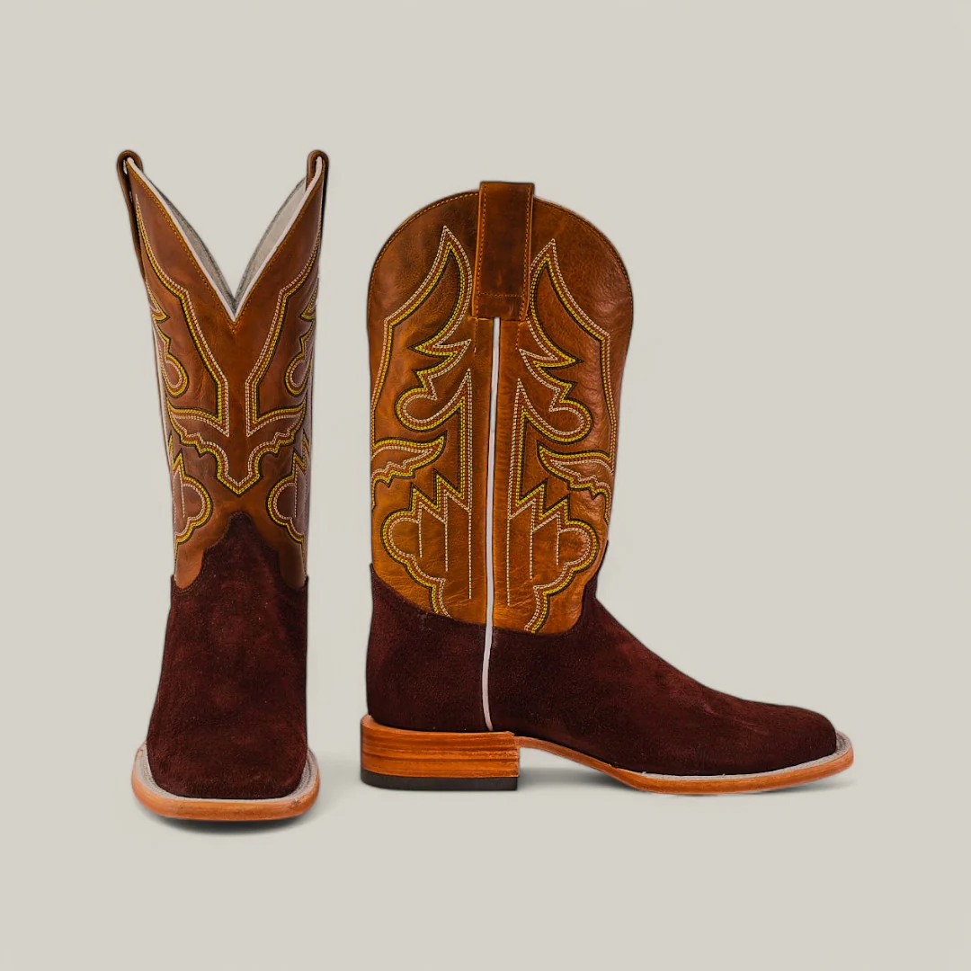 Brown Suede - Platinum - Square Toe