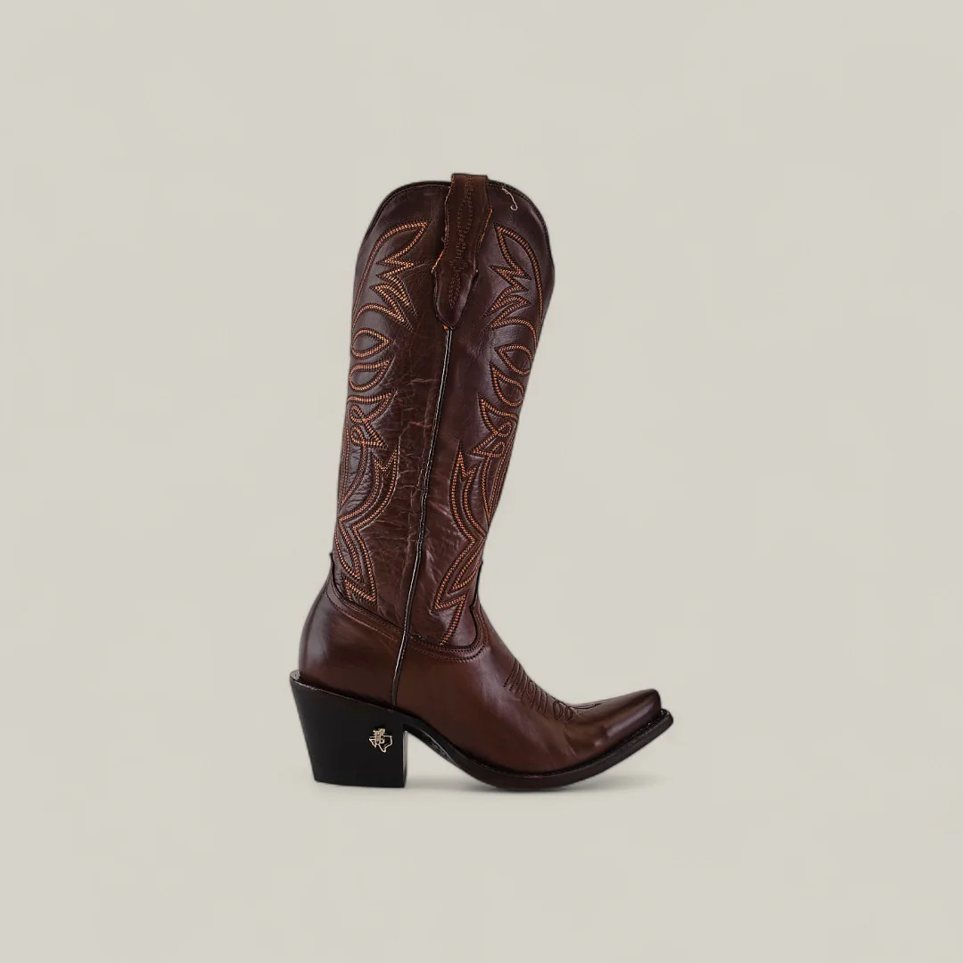 E026 Allison Clayton Calf Choco Leather Sole - Image 2
