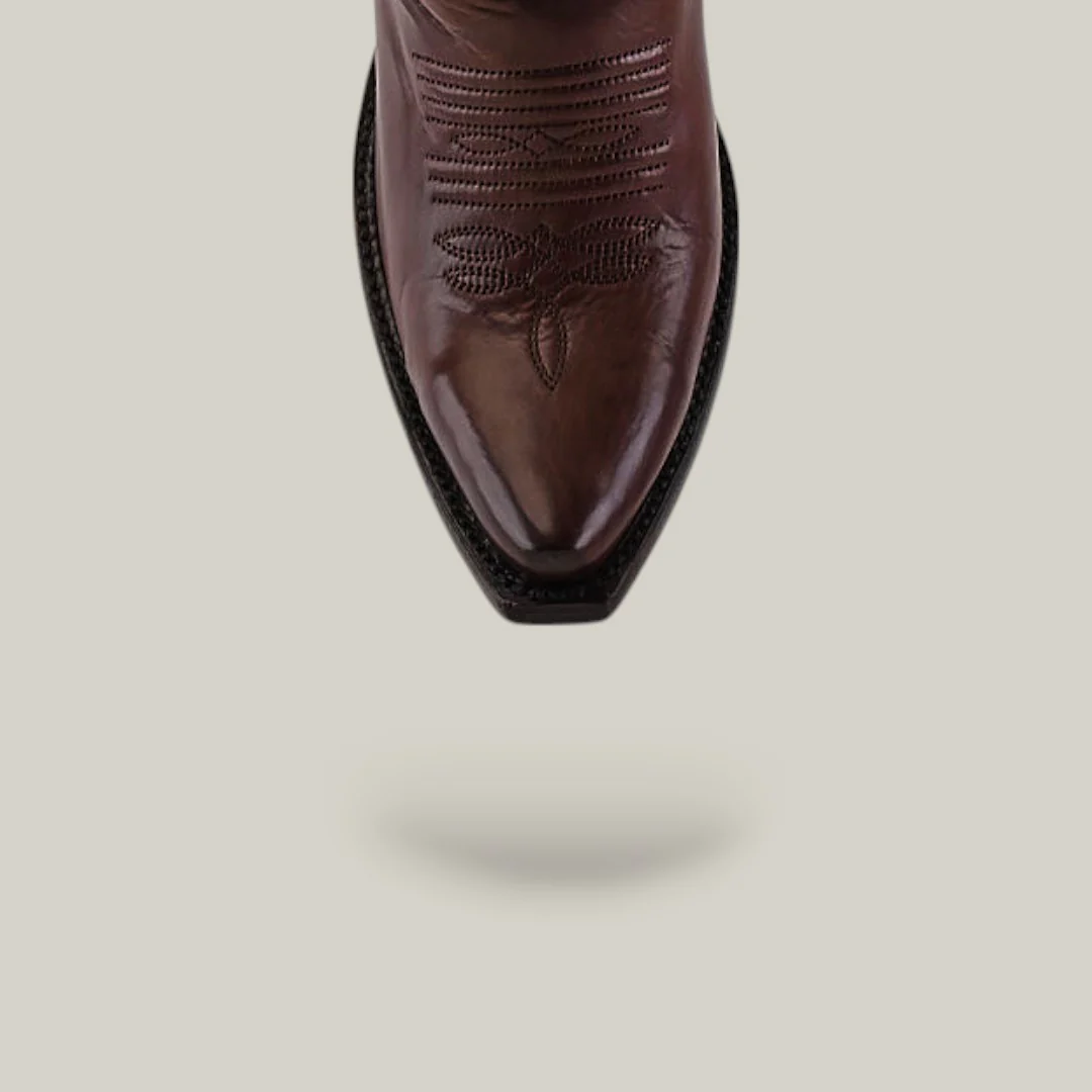 E026 Allison Clayton Calf Choco Leather Sole - Image 5