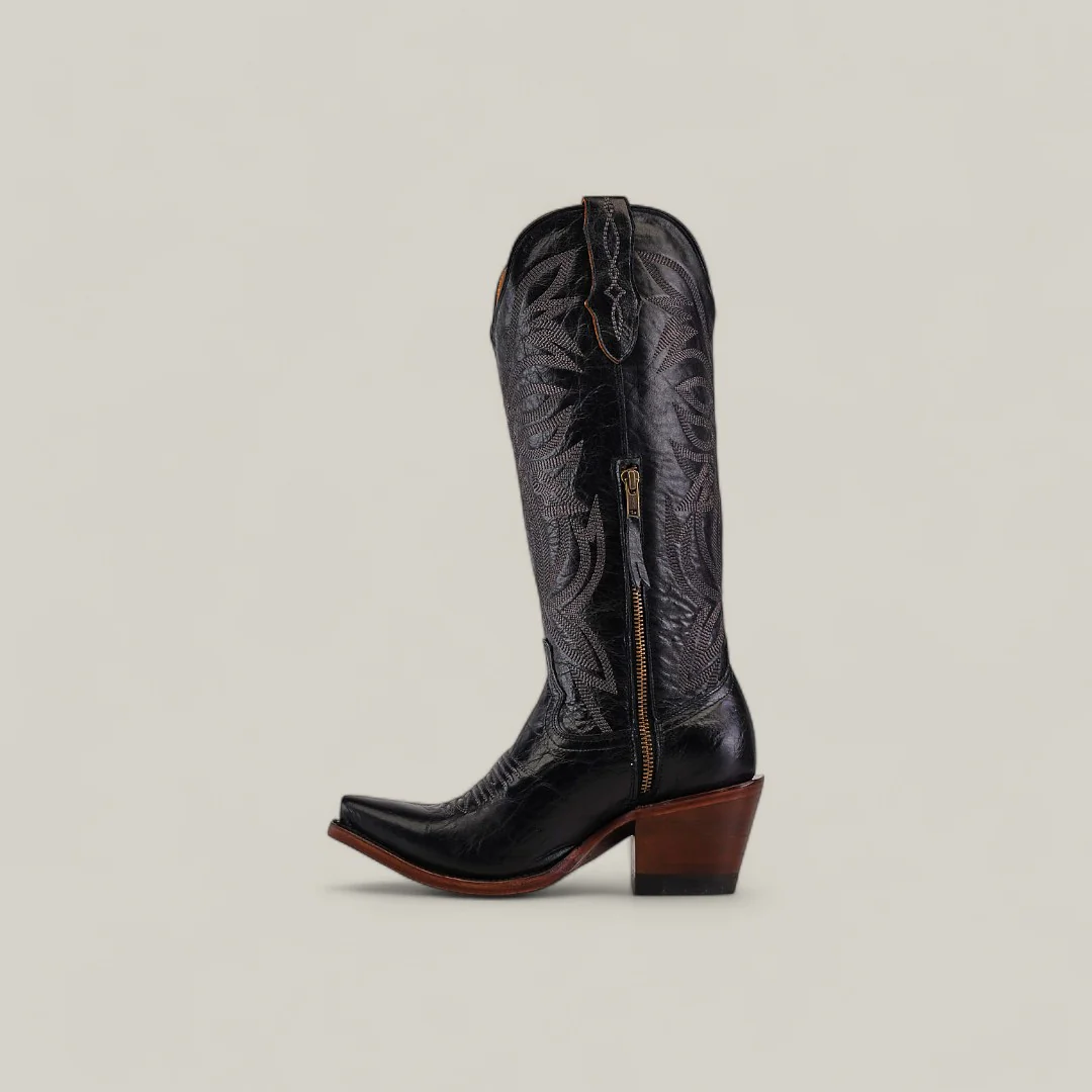 Kellie Clayton Black Leather Sole - Tall Shaft - Snip Toe - Image 3