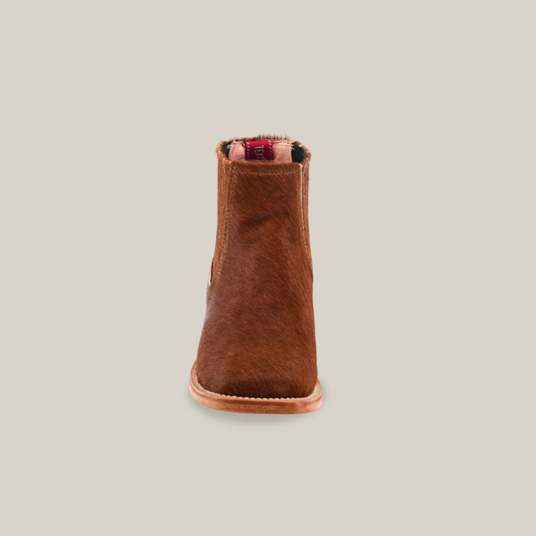 Cowhide Hair Camel Square Toe - Image 4
