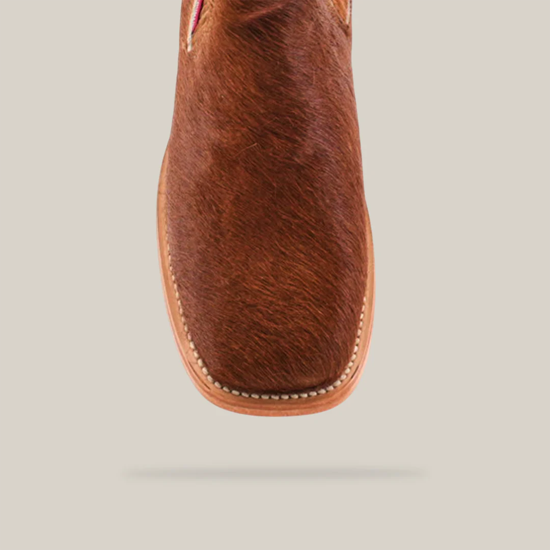 Cowhide Hair Camel Square Toe - Image 5