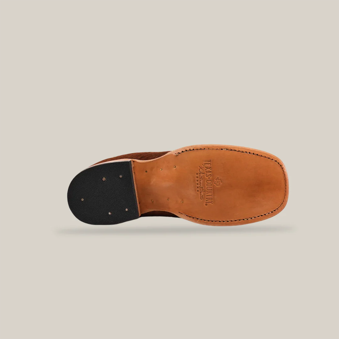 Cowhide Hair Camel Square Toe - Image 6