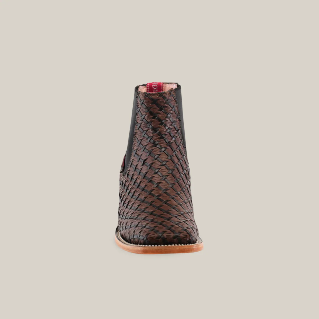 Basket weave BlackBrown Square Toe - Image 4