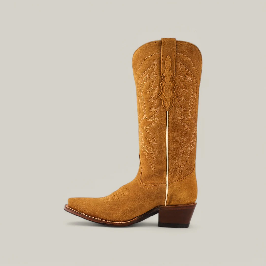 Miranda Suede Gold Leather Sole - Mid Shaft - Snip Toe - Image 3