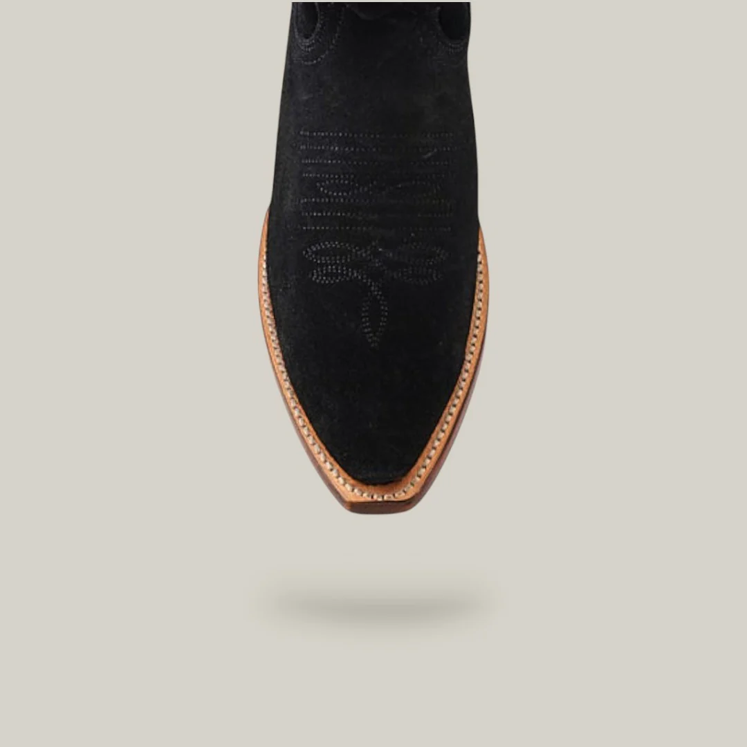 Miranda Suede Black Leather Sole - Mid Shaft - Snip Toe - Image 5
