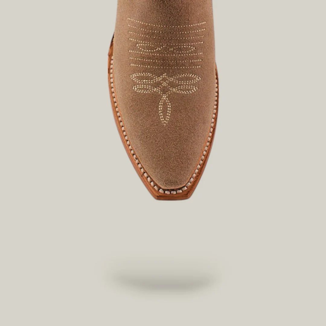Miranda Suede Khaki Leather Sole - Mid Shaft - Snip Toe - Image 5
