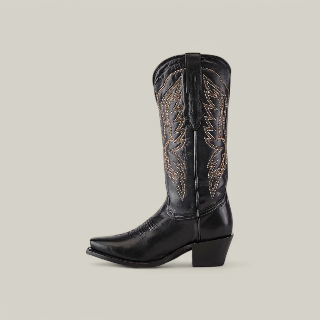 Miranda Clayton Black Leather Sole - Mid Shaft - Snip Toe - Image 3