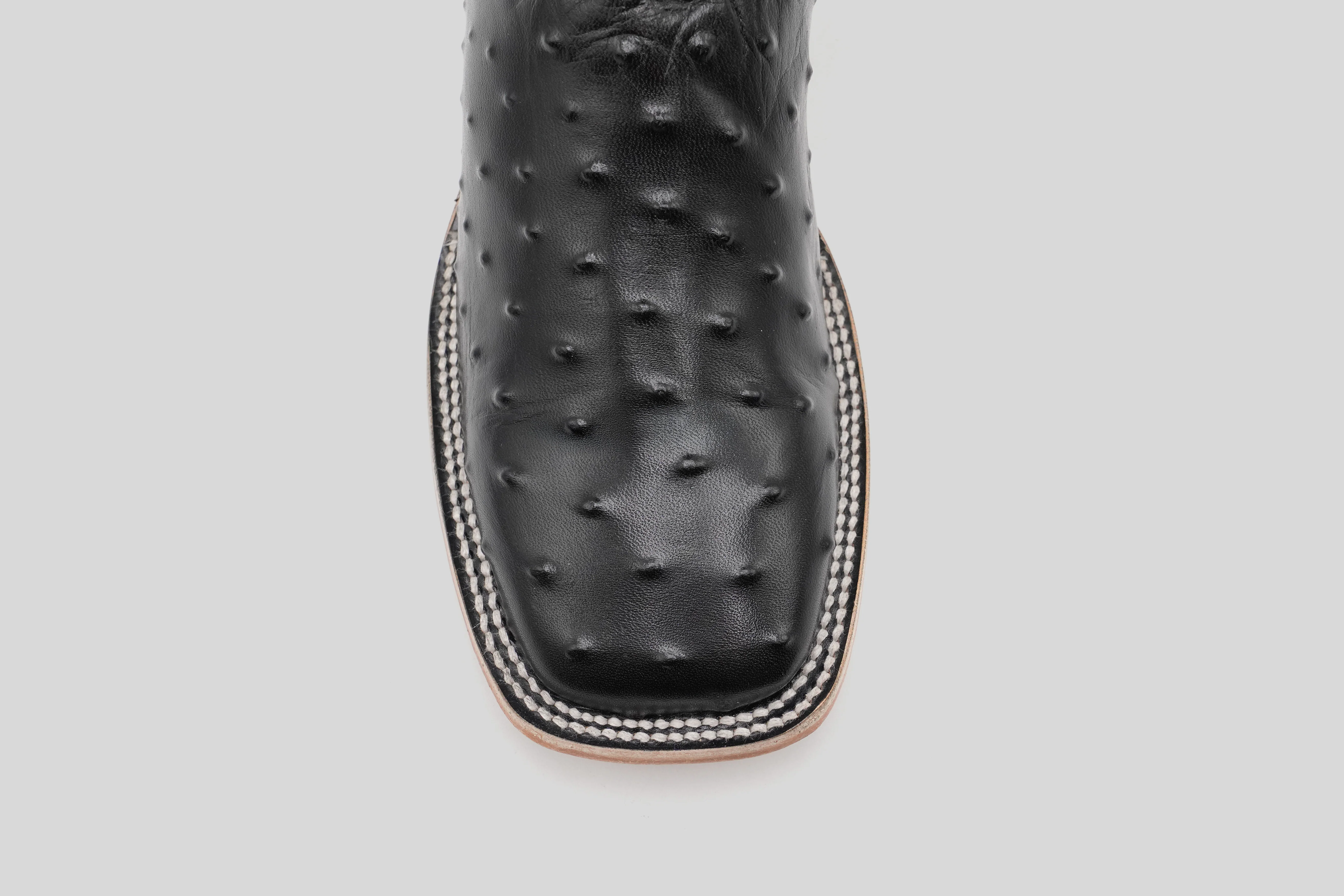 Ostrich Black - Embossed Leather - Square Toe (E424-26) - Image 4