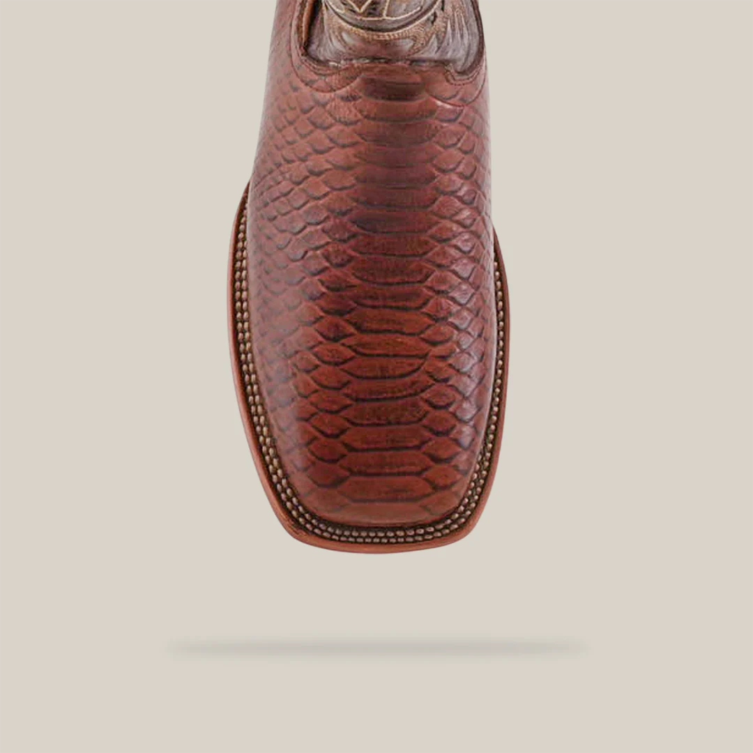 Python Chocolate - Embossed Leather - Square Toe (E425) - Image 5