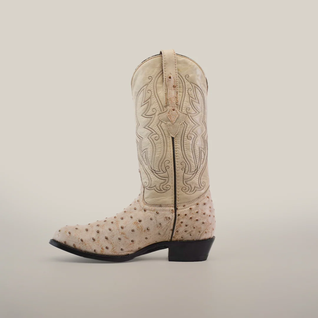 Ostrich Bone - Embossed Leather - Round Toe (E436) - Image 3