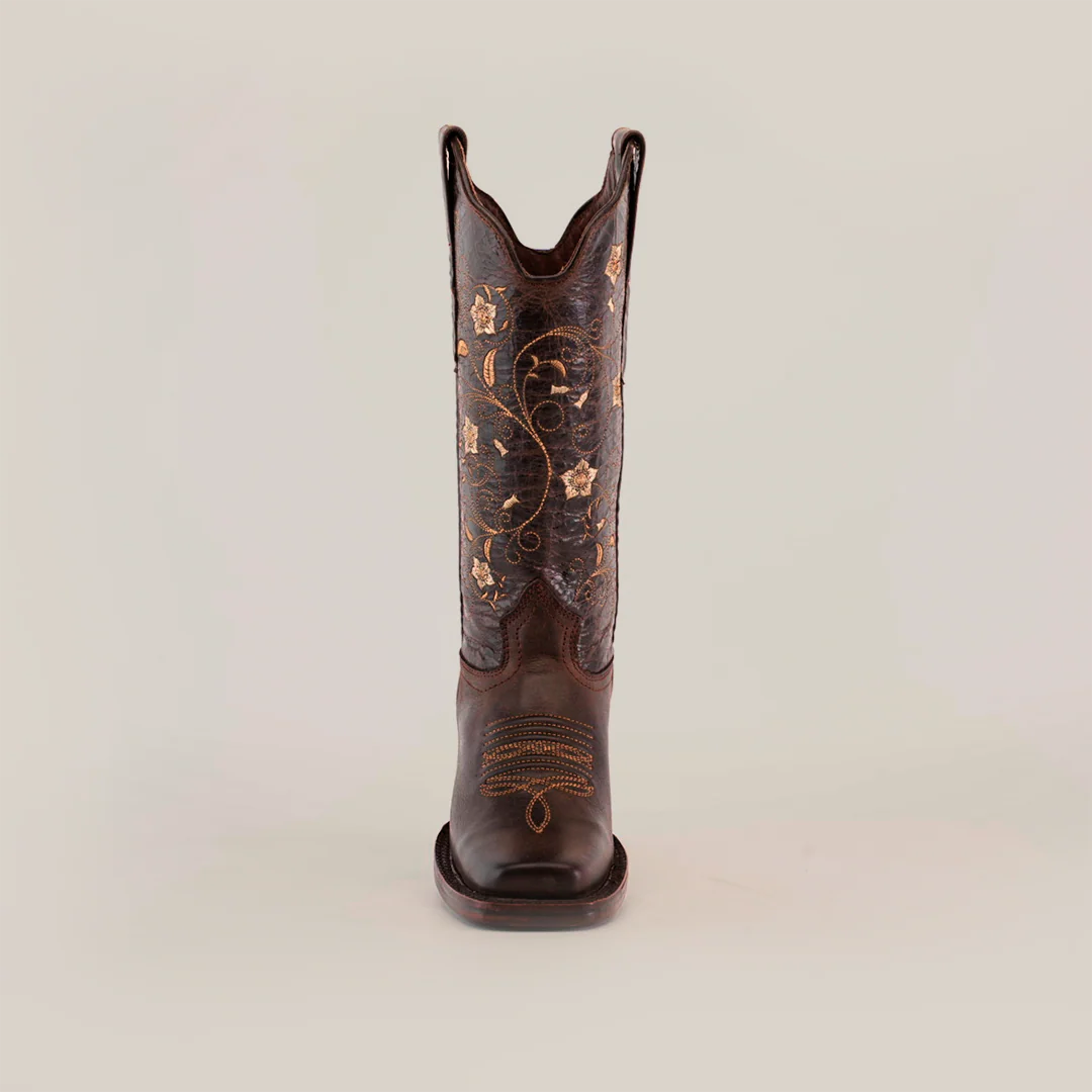 Dariela Mid Shaft Boot – Brown – Narrow Square Toe - Image 4