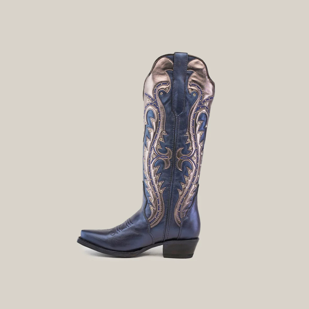 Valentina Navy - Tall Shaft - Snip Toe - Image 3