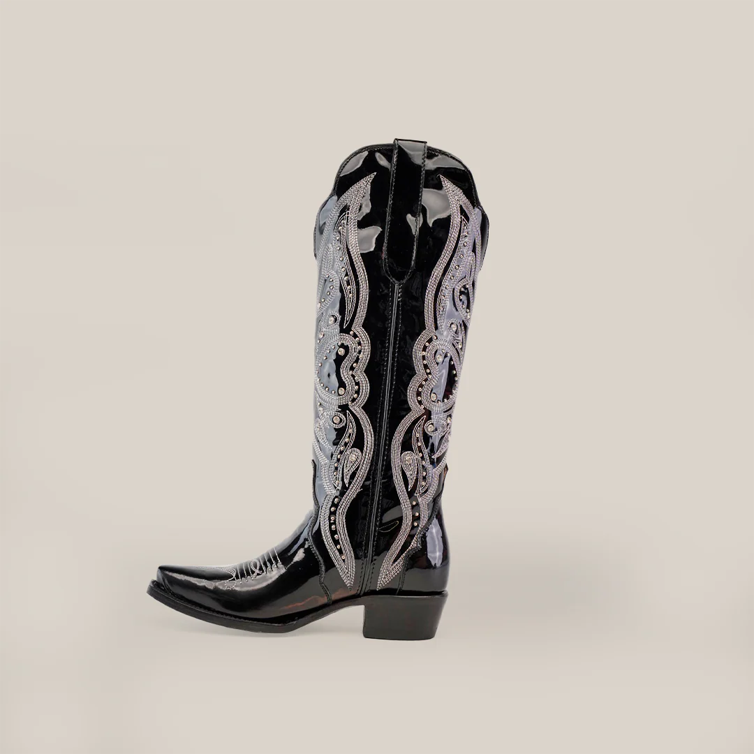 Artemisa Patent Black - Tall Shaft - Snip Toe - Image 3