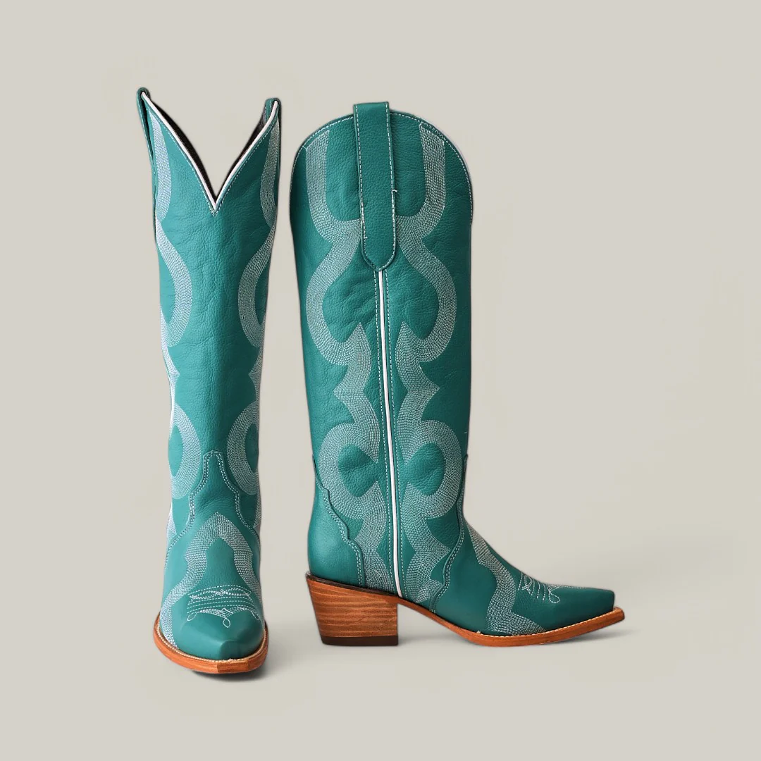 Olimpia Green Teel - Tall Shaft - Snip Toe