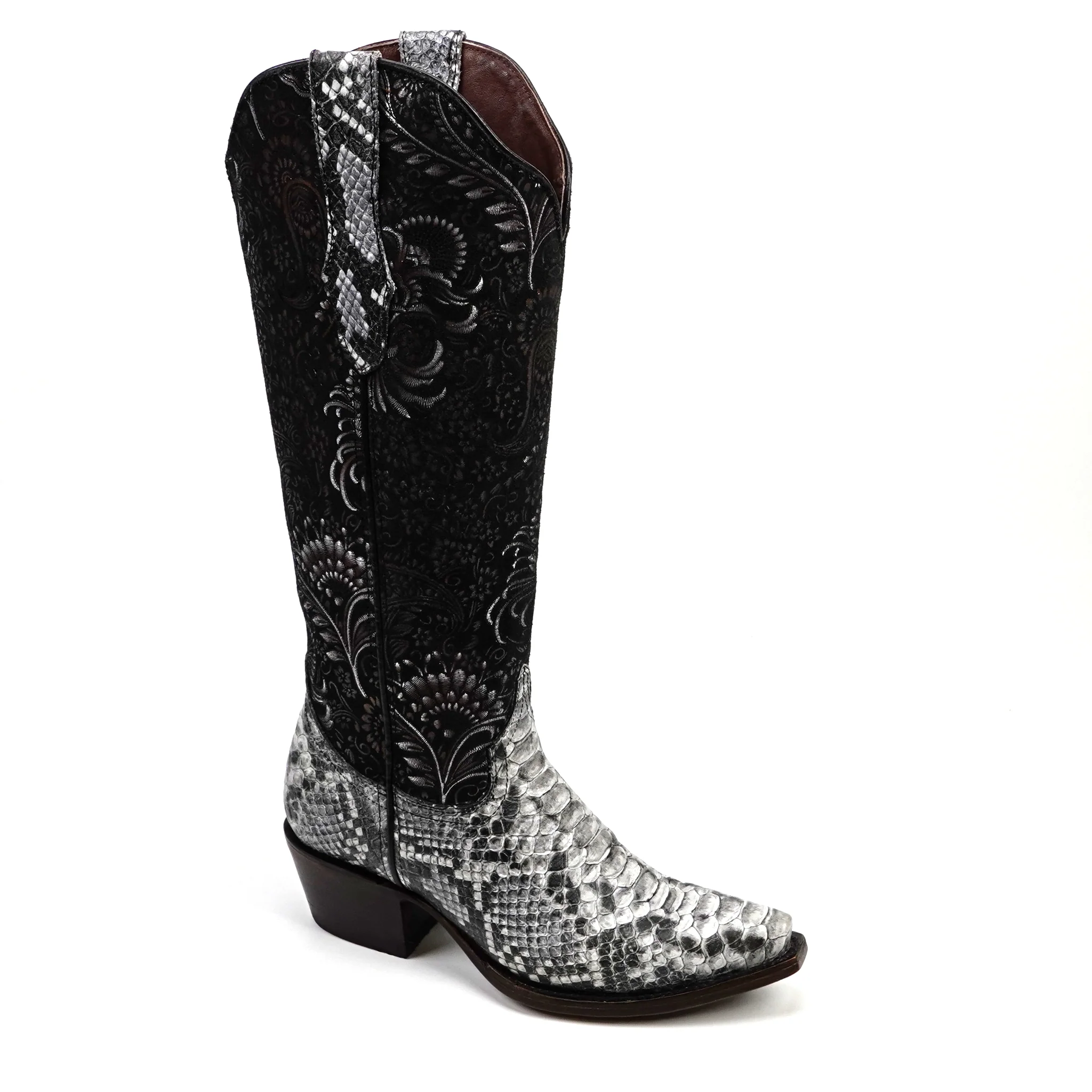 Python Natural - Embossed Leather - Tall Shaft - Snip Toe (E867) - Image 2