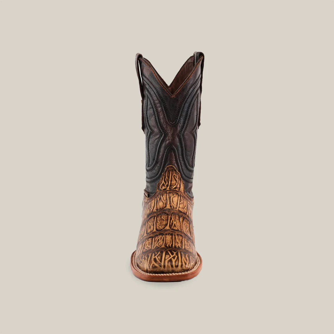 Crocodile Orix - Embossed Leather - Square Toe (E928) - Image 3