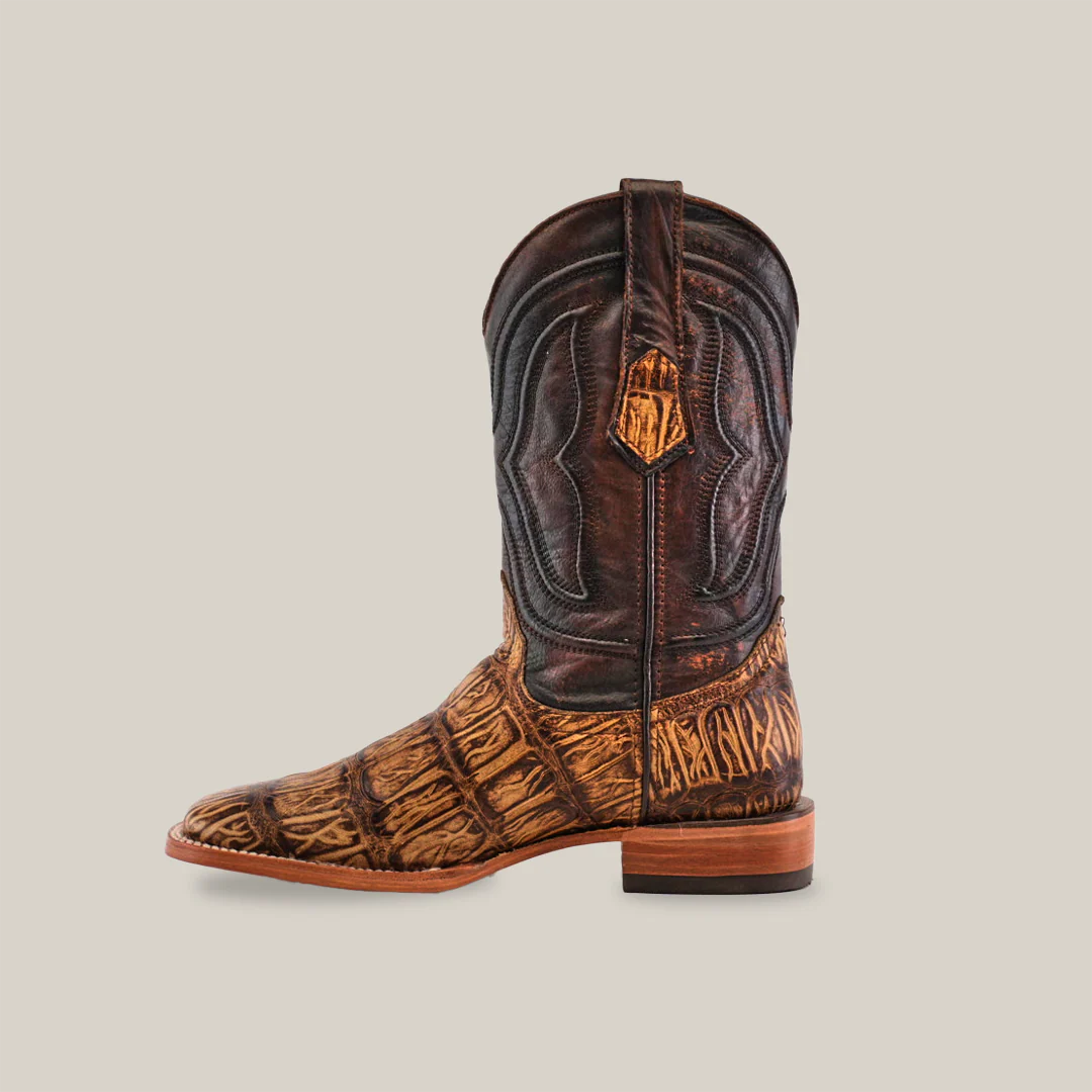 Crocodile Orix - Embossed Leather - Square Toe (E928) - Image 5
