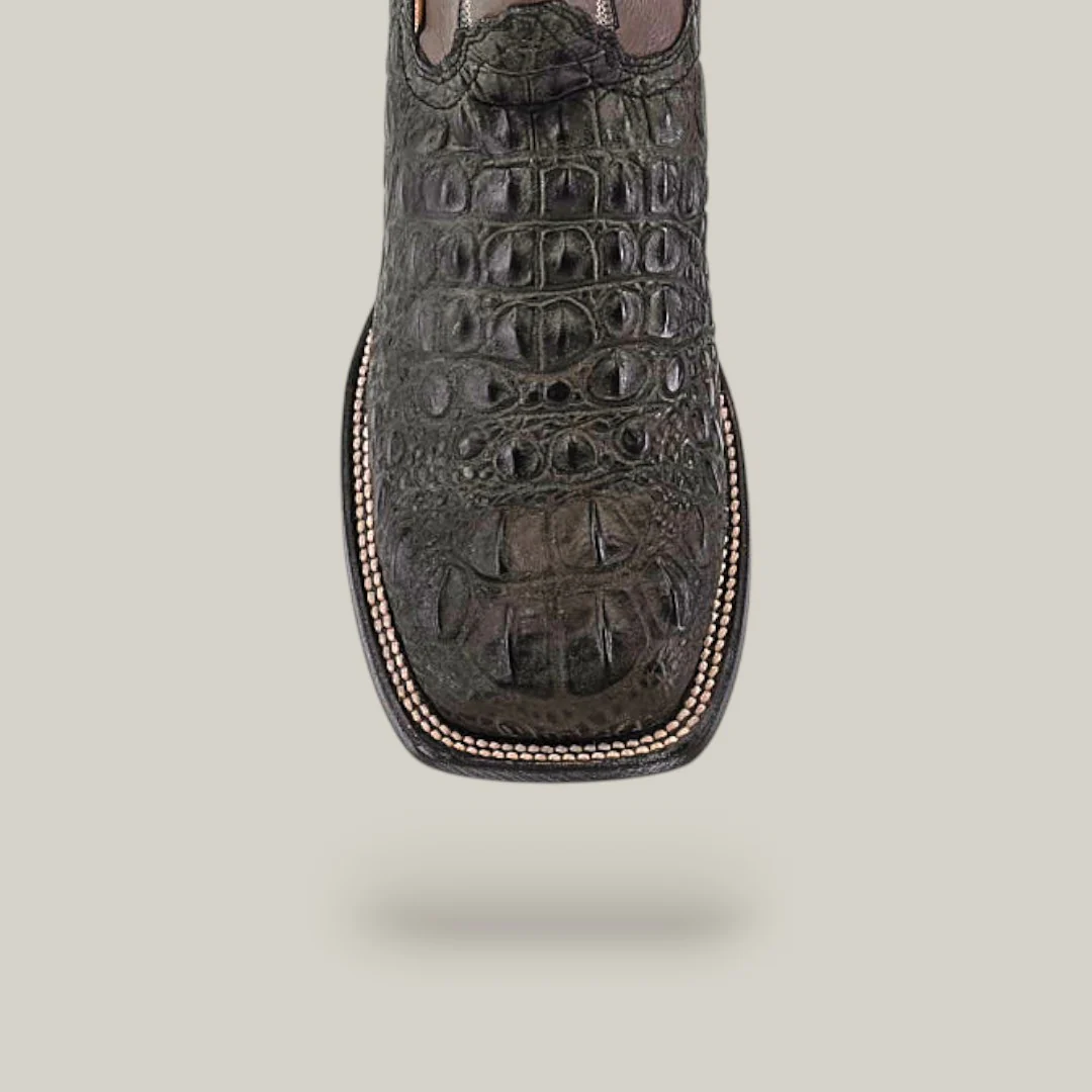 Alligatoar Head Print Gray - Square Toe - Image 5