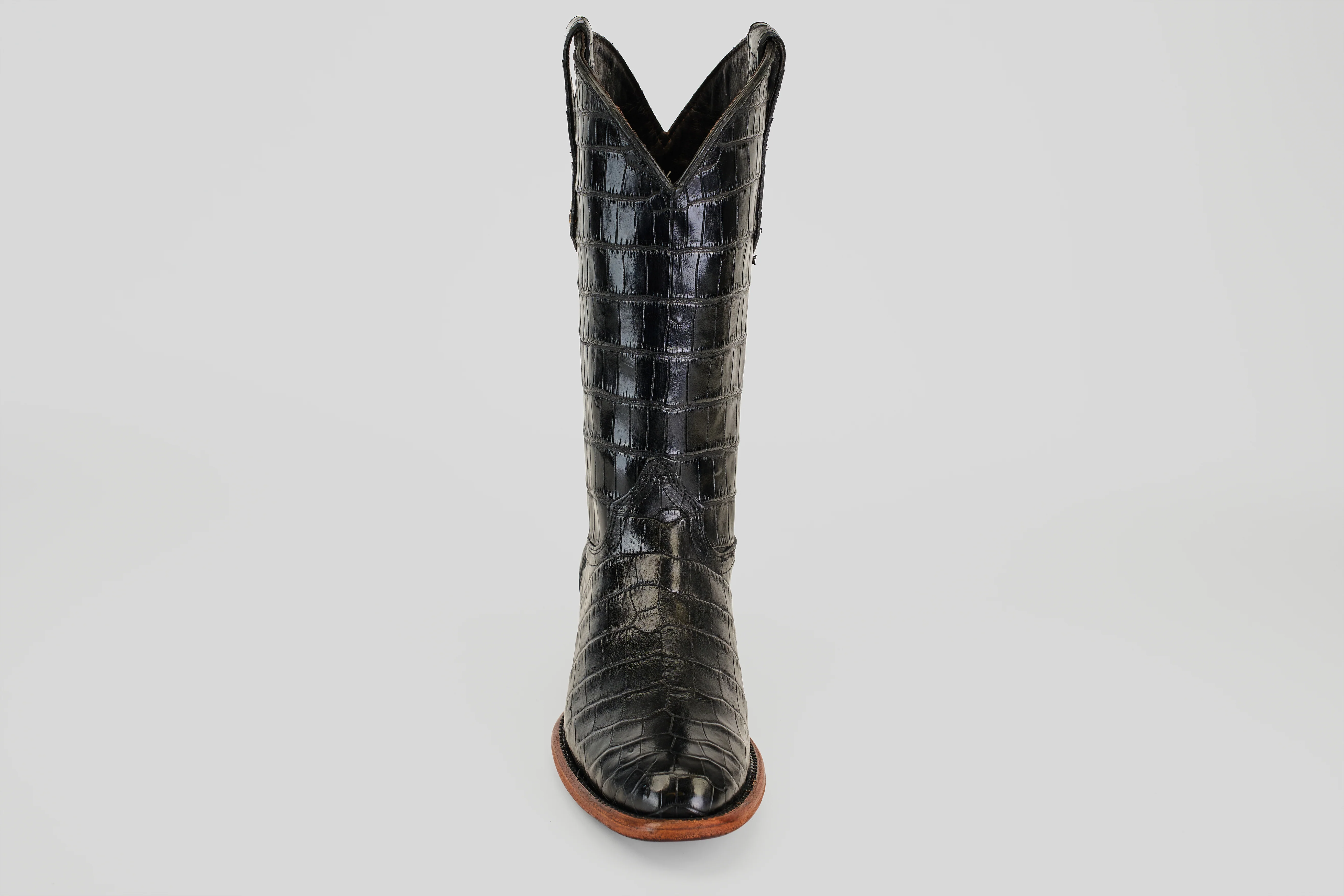 James - Black - Round Toe (Full Alligator) - Image 4