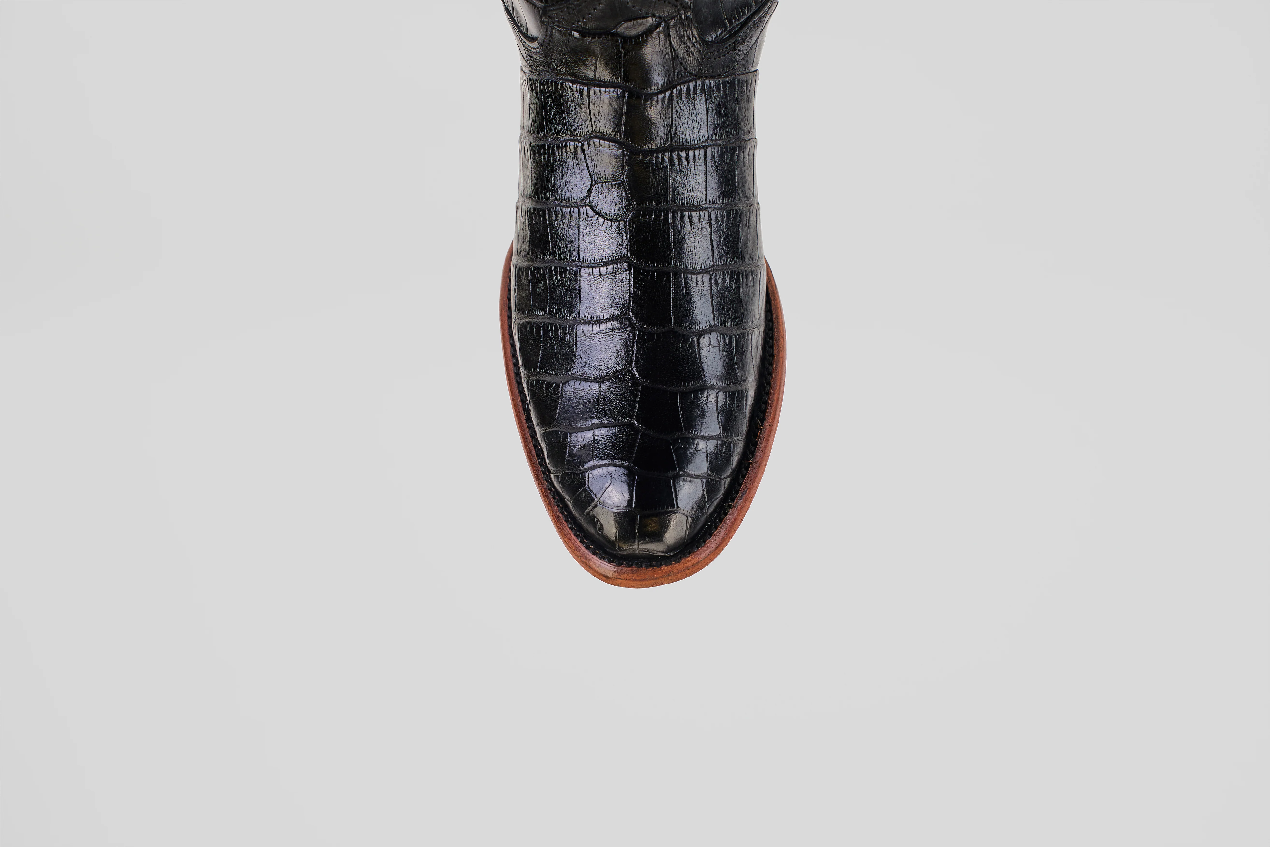 James - Black - Round Toe (Full Alligator) - Image 5