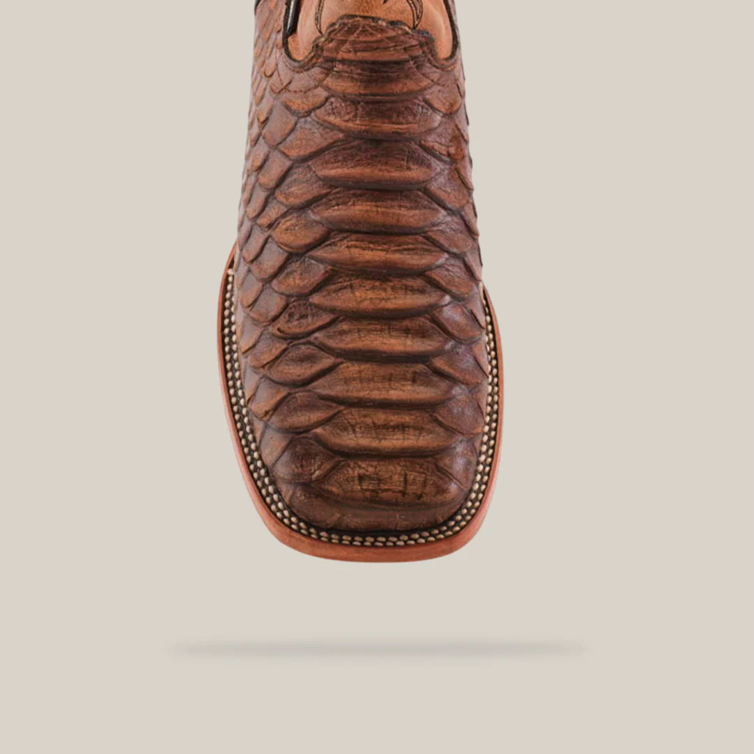 Jumbo Python Chocolate - Embossed Leather - Square Toe (E681) - Image 5