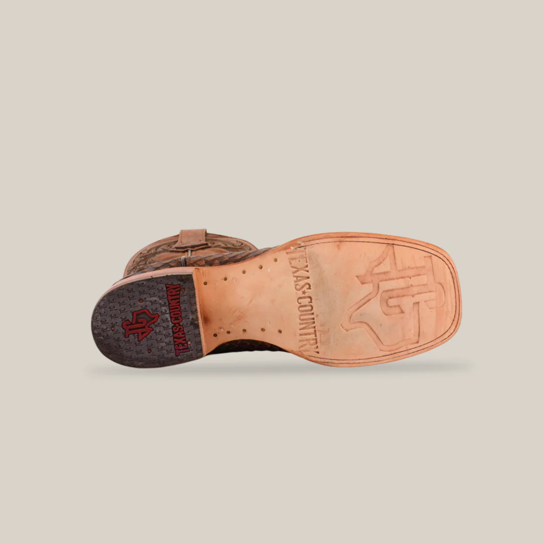 Jumbo Python Chocolate - Embossed Leather - Square Toe (E681) - Image 6