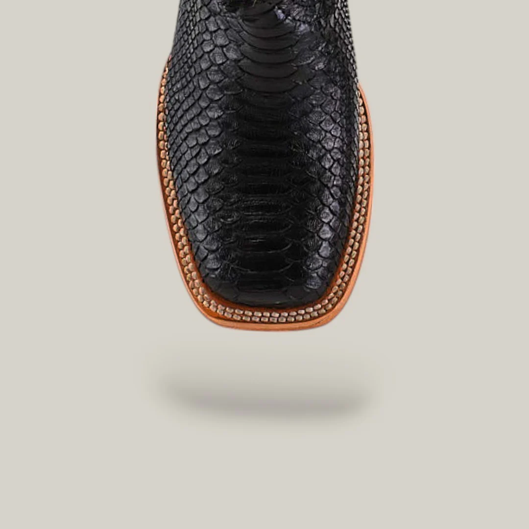 Exotic Python Black - Square Toe - Kids Boots - Image 5