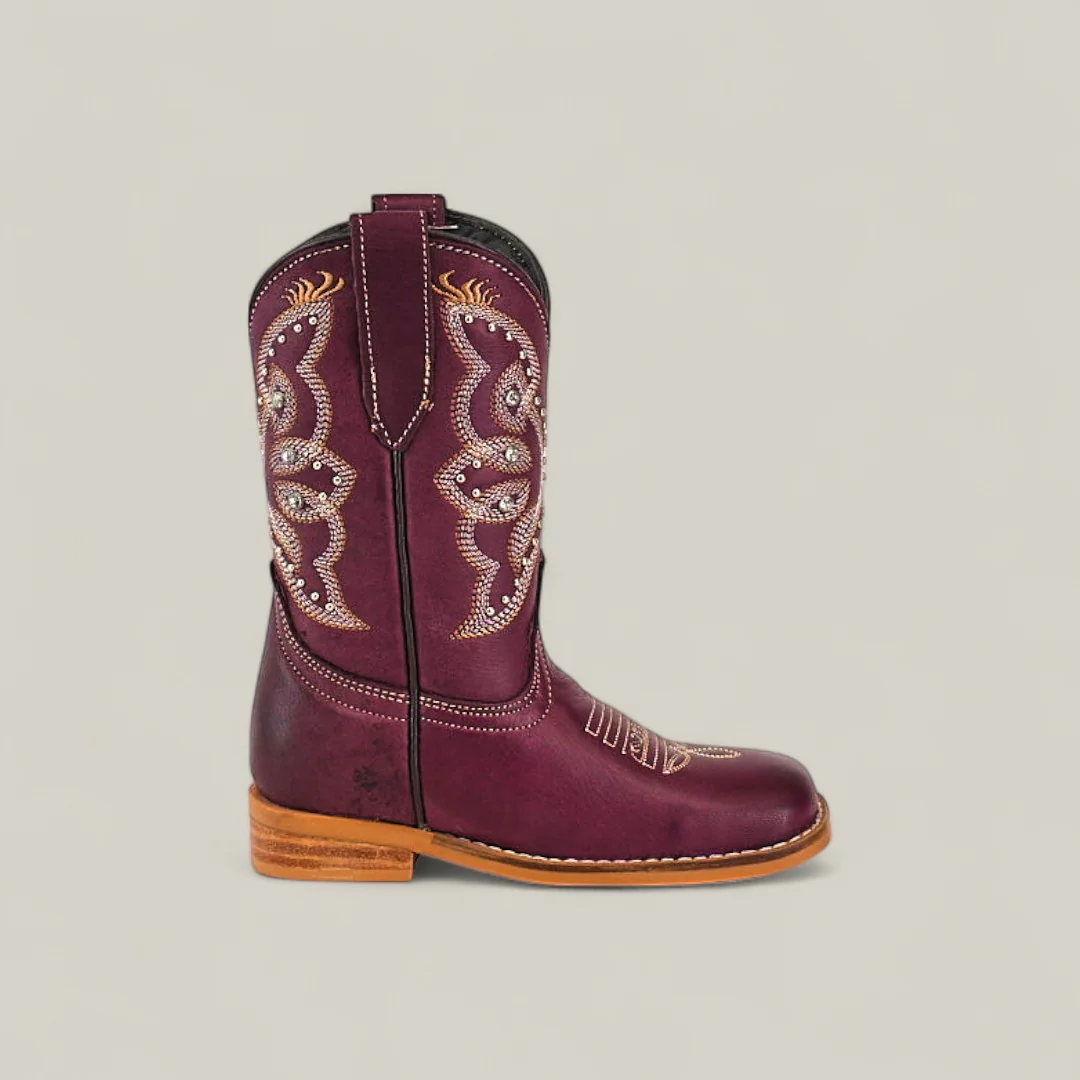 Blake Purple - Square Toe - Kids Boots - Image 2