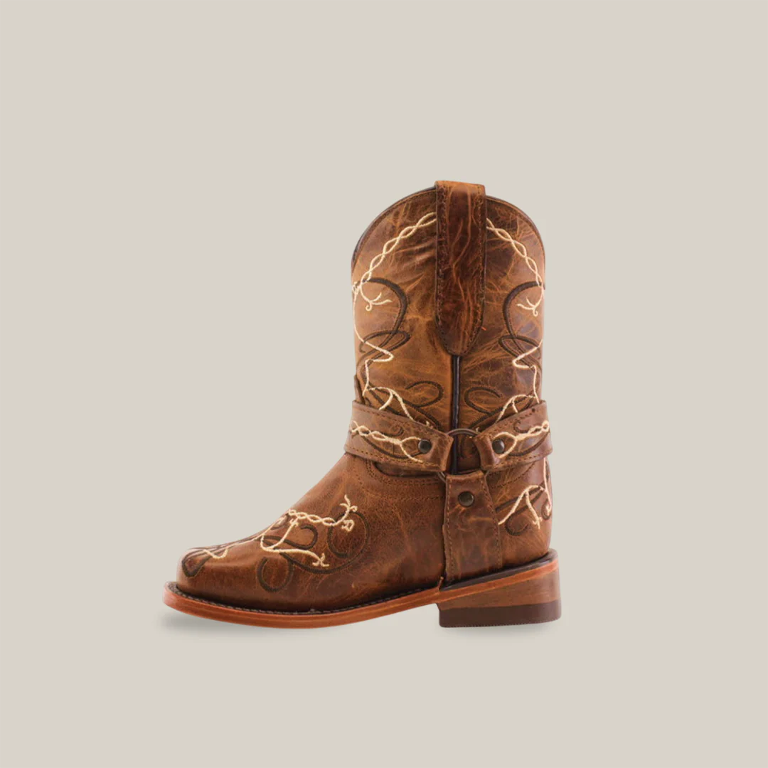 Graffiti Yellow - Rodeo Toe - Kids Boots - Image 3