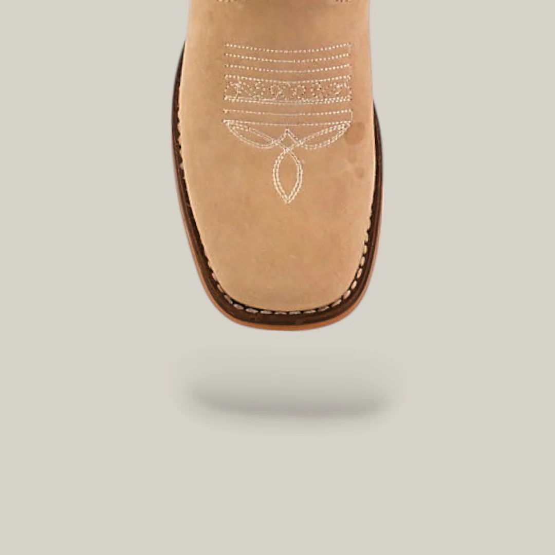 Orion Suede Bone - Square Toe - Kids Boots - Image 5