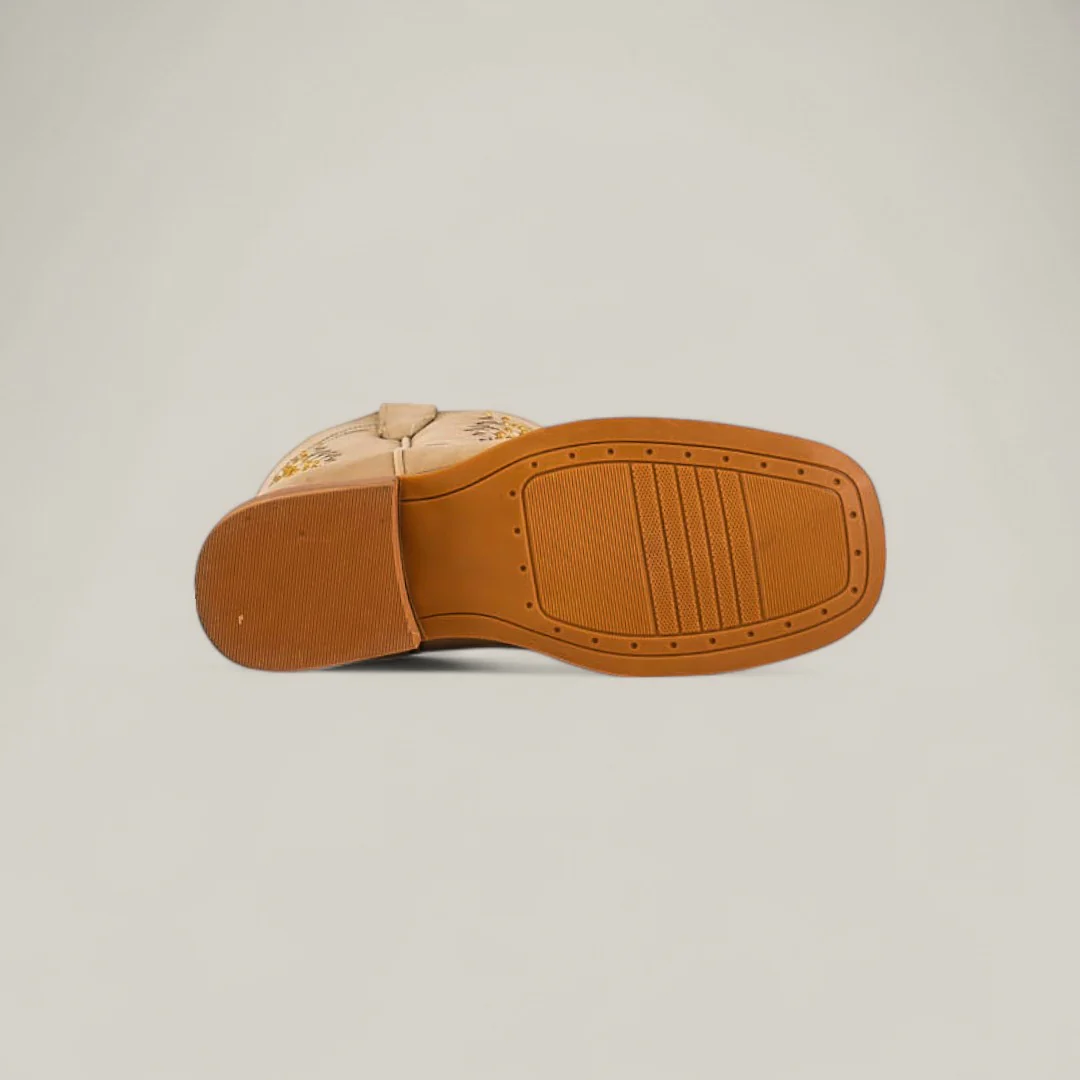 Orion Suede Bone - Square Toe - Kids Boots - Image 6