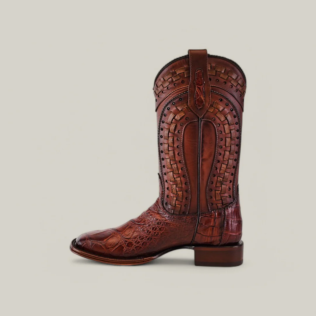 Exotic American Alligator - Herradura - Brandy - Square Toe - Image 3