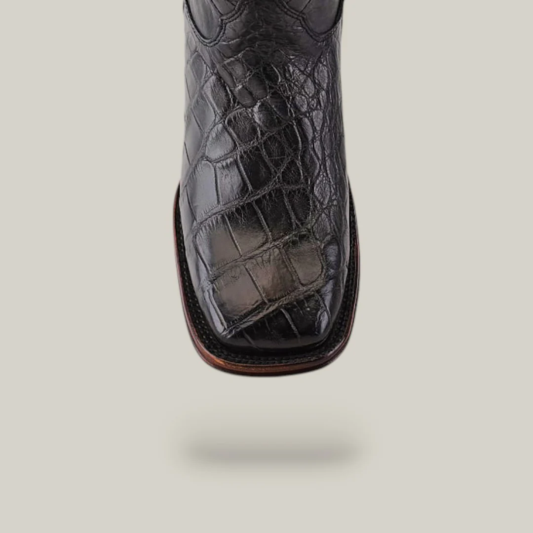 Exotic American Alligator - Dark Gray - Square Toe - Image 5