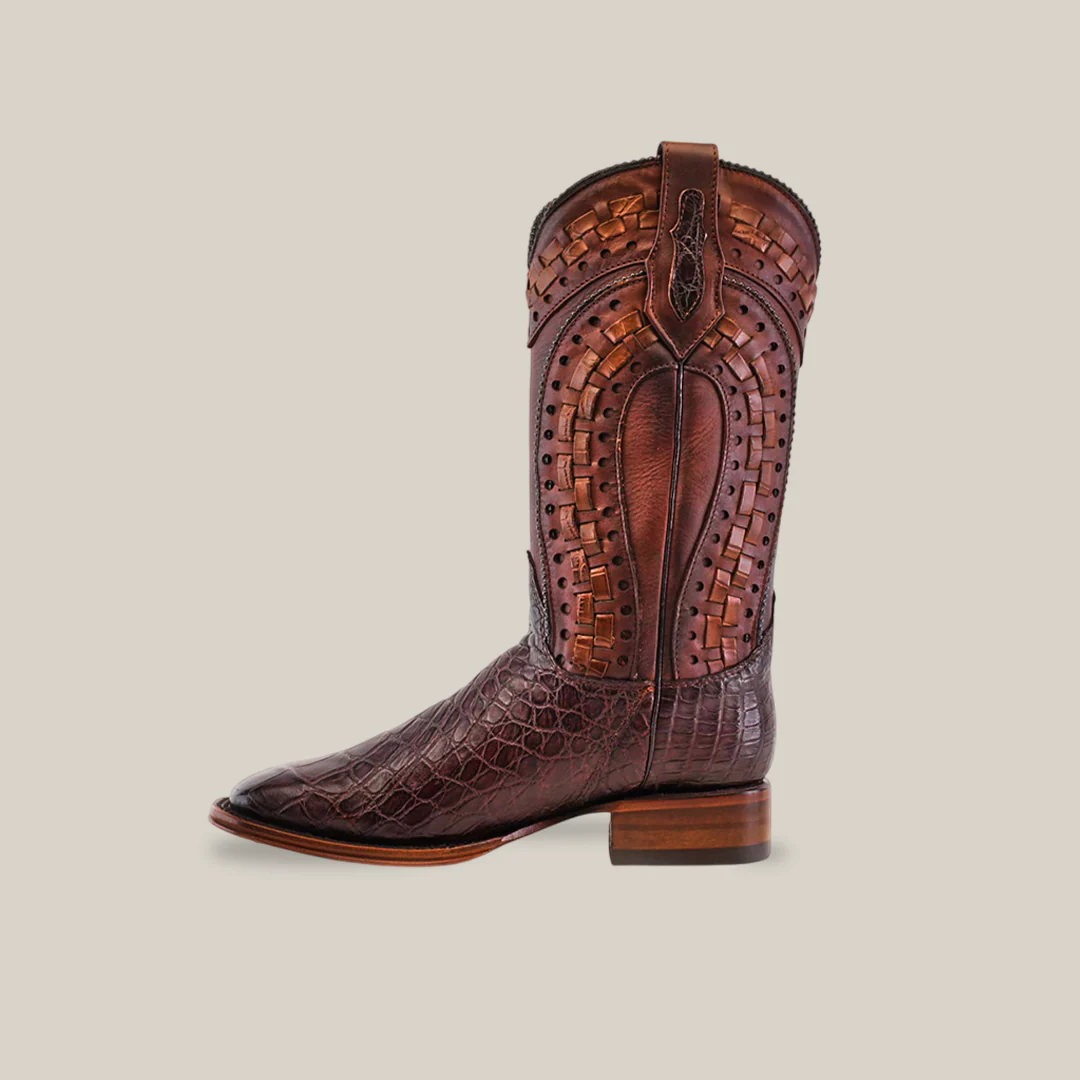 Exotic American Alligator - Herradura - Tabaco - Square Toe - Image 3