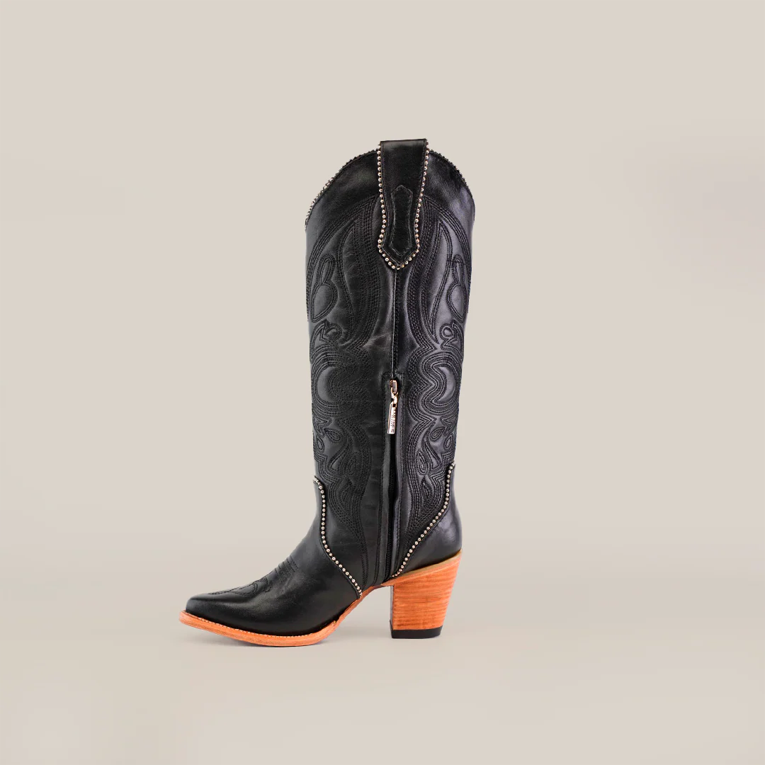 Linda Tall Shaft Black - J Toe - Image 3